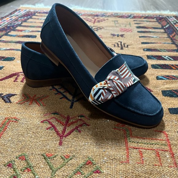 Texto Shoes - Navy Suede Loafers by Texto (Made in Portugal) Size EU 39 | US 8.5